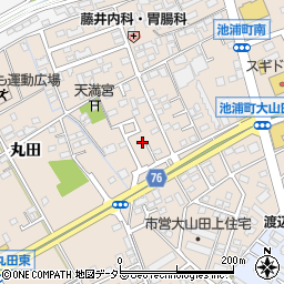 愛知県安城市池浦町大山田上2-325周辺の地図
