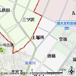 愛知県岡崎市宇頭町上堀所周辺の地図