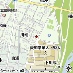愛知県岡崎市舳越町上川成106周辺の地図