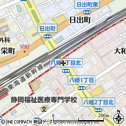 静岡ガスエネリアショールーム﻿静岡入口周辺の地図