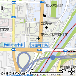 京都府京都市南区東九条柳下町21周辺の地図