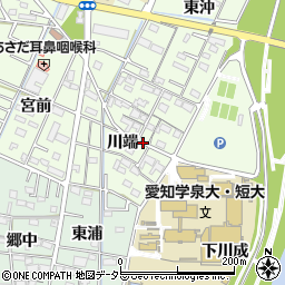 愛知県岡崎市舳越町川端周辺の地図