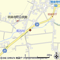 明楽寺郵便局周辺の地図