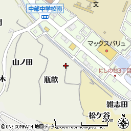 愛知県知多市新知瓶畝32-1周辺の地図