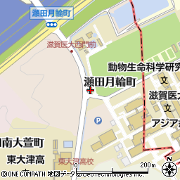 滋賀県大津市瀬田月輪町周辺の地図