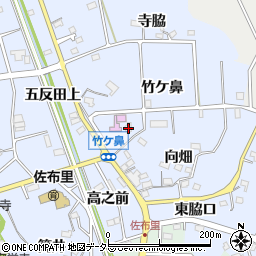 愛知県知多市佐布里竹ケ鼻178周辺の地図