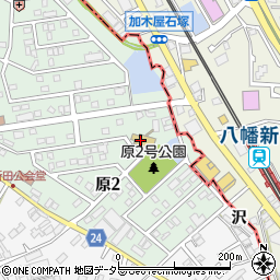 知多市役所　新田保育園周辺の地図