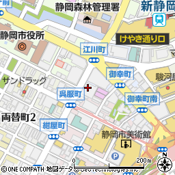 ソニー生命保険株式会社　静岡営業所・代理店拠点周辺の地図