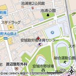 愛知県安城市池浦町大山田上2-411周辺の地図