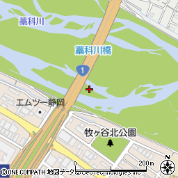 藁科川橋周辺の地図