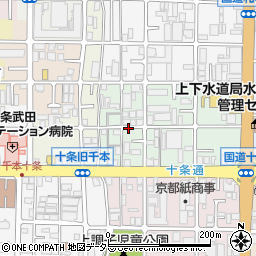 京都府京都市南区西九条高畠町周辺の地図