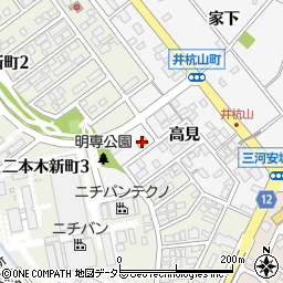 ファミリーマート安城井杭山町店周辺の地図