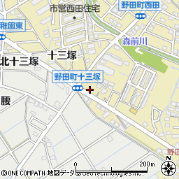 愛知県刈谷市野田町一本木13周辺の地図