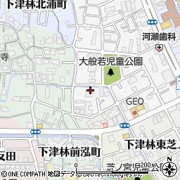 京都府京都市西京区下津林南大般若町周辺の地図
