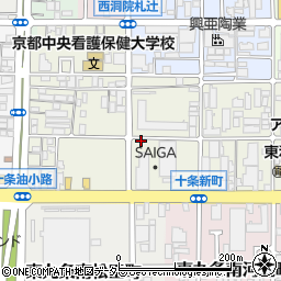 京都府京都市南区東九条西河辺町周辺の地図