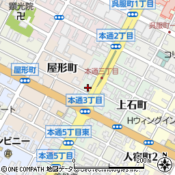 リパーク静岡本通３丁目駐車場周辺の地図