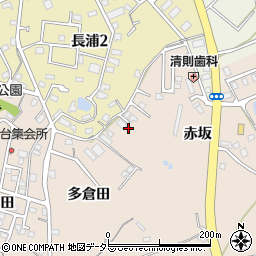 愛知県知多市日長多倉田1-8周辺の地図