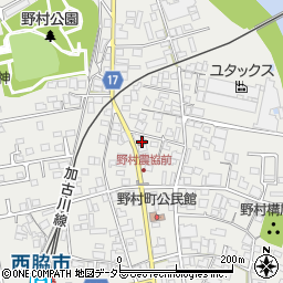 西脇野村郵便局周辺の地図