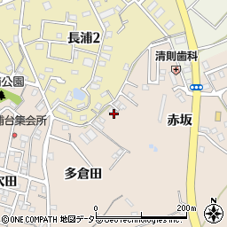 愛知県知多市日長多倉田1-7周辺の地図