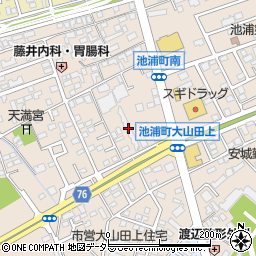 愛知県安城市池浦町大山田上2-53周辺の地図