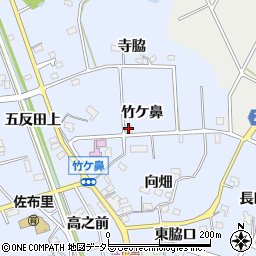 愛知県知多市佐布里竹ケ鼻111周辺の地図