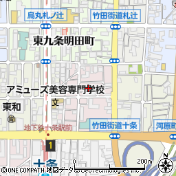 くるっとパーク東九条石田町駐車場周辺の地図