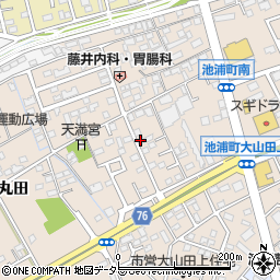 愛知県安城市池浦町周辺の地図