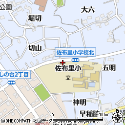 愛知県知多市佐布里神明40周辺の地図