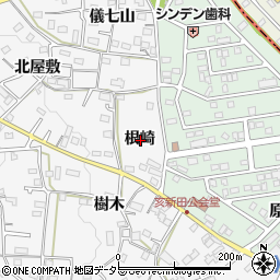 愛知県知多市八幡根崎周辺の地図