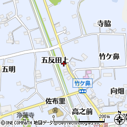 愛知県知多市佐布里竹ケ鼻2-1周辺の地図