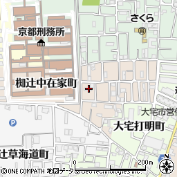 京都府京都市山科区椥辻中在家町周辺の地図