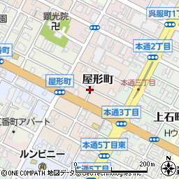 静岡県静岡市葵区屋形町周辺の地図