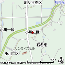 愛知県知多郡東浦町緒川小川二区周辺の地図
