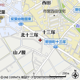 愛知県刈谷市半城土町北十三塚5周辺の地図