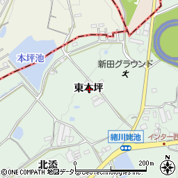 愛知県知多郡東浦町緒川東本坪周辺の地図