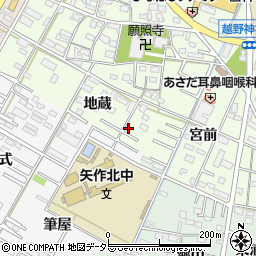 愛知県岡崎市舳越町地蔵周辺の地図