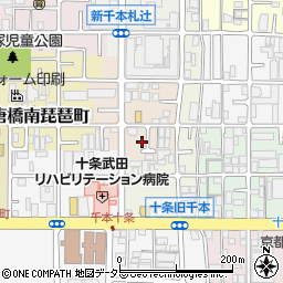 京都府京都市南区唐橋芦辺町21周辺の地図