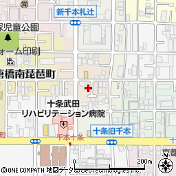 京都府京都市南区唐橋芦辺町21-21周辺の地図