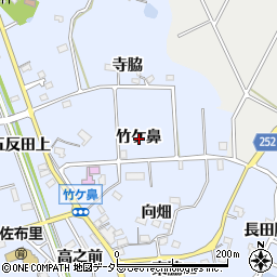 愛知県知多市佐布里竹ケ鼻周辺の地図