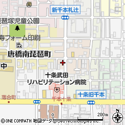 京都府京都市南区唐橋芦辺町1周辺の地図