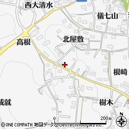 愛知県知多市八幡北屋敷44周辺の地図