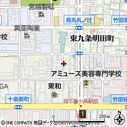 京都府京都市南区東九条河辺町周辺の地図