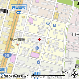 愛知県岡崎市井田南町周辺の地図