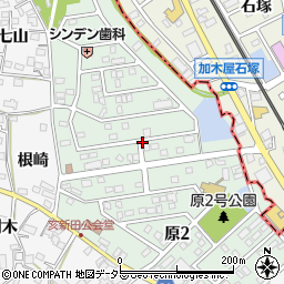 愛知県知多市原周辺の地図