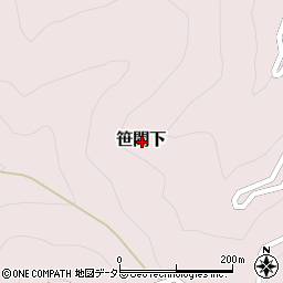 静岡県島田市笹間下周辺の地図