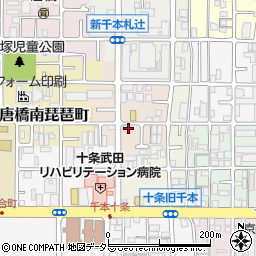 京都府京都市南区唐橋芦辺町22周辺の地図