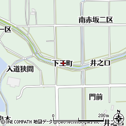 愛知県知多郡東浦町緒川下三町周辺の地図