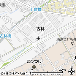 愛知県安城市篠目町古林周辺の地図