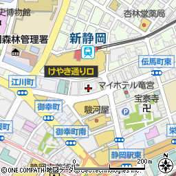 眼鏡市場コンタクト館静岡本店周辺の地図