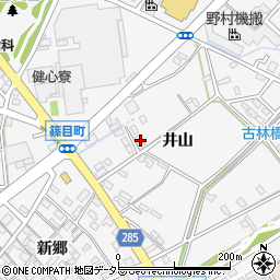 愛知県安城市篠目町井山周辺の地図
